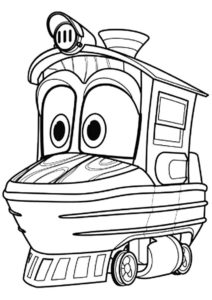 Утенок - бесплатная раскраска из мультфильма Роботы-поезда
