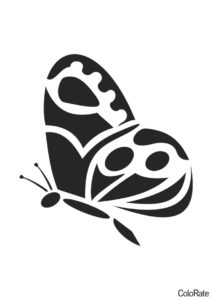 Распечатать трафарет Абстрактная бабочка - Трафареты бабочек