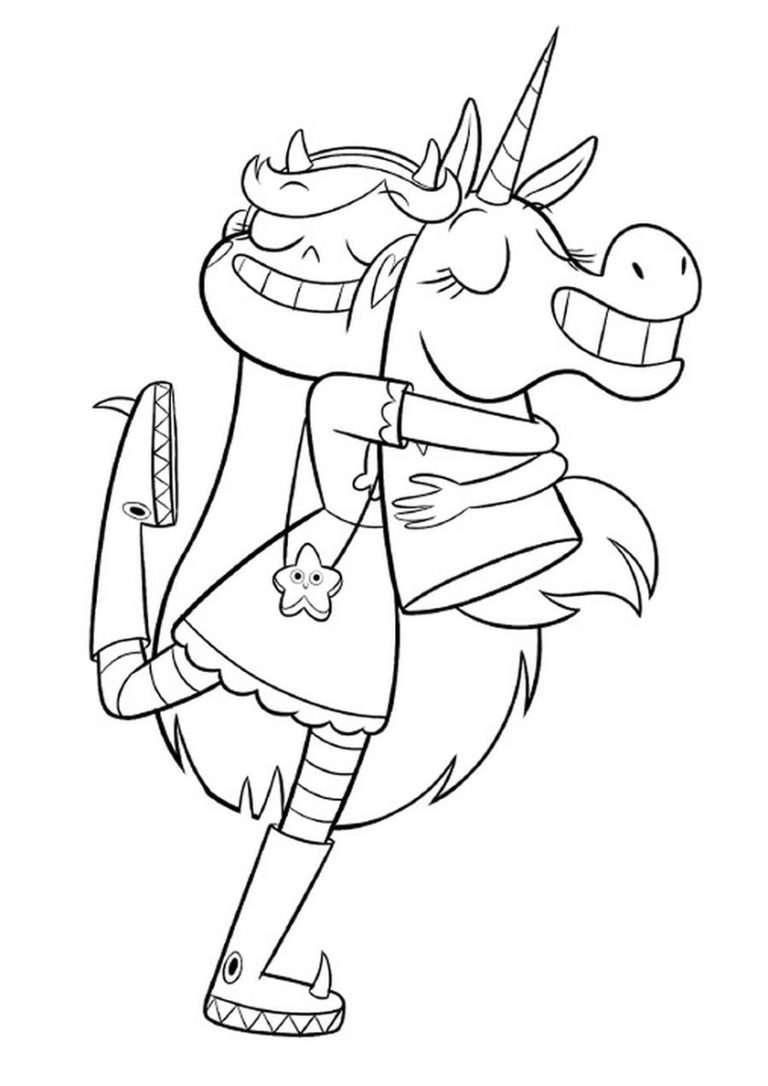 Раскраски Звездочка Баттерфляй (Стар против Сил Зла) распечатать на А4 ...