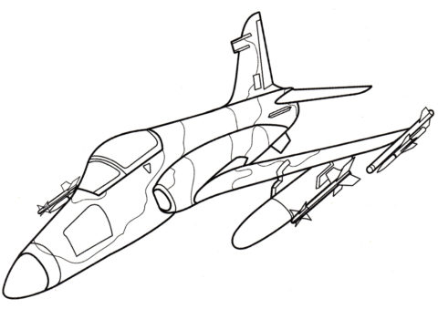 Самолеты бесплатная раскраска распечатать на А4 - British Aerospace Hawk 200
