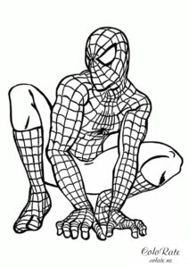 Spider-man - раскраска для детей