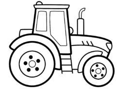 Распечатать раскраску Детский трактор - Трактора