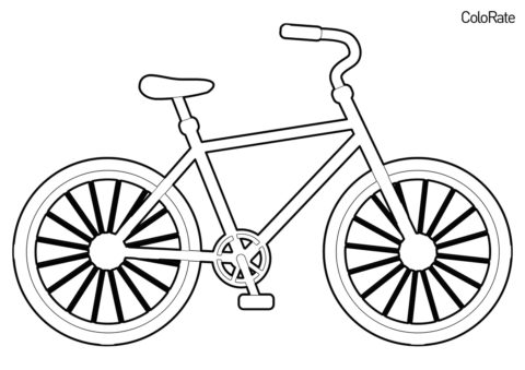 Двухколёсник раскраска распечатать бесплатно на А4 - Велосипеды