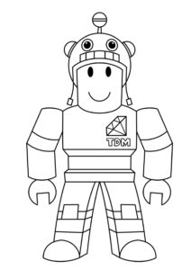 Бесплатная раскраска Герой в костюме робота распечатать и скачать - Роблокс