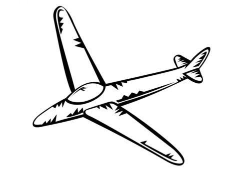 Картонный самолетик (Самолеты) бесплатная раскраска