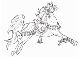 Королевский жеребец (Лошади и пони) бесплатная раскраска на печать
