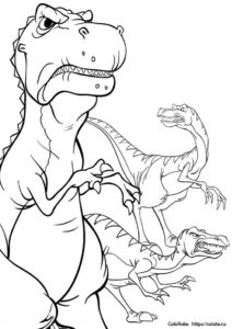 Раскраска Кровожадные хищники - Динозавры