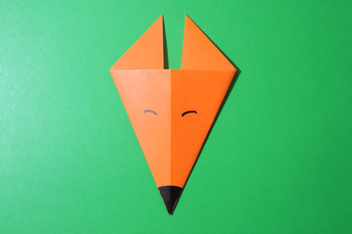 Легкая лисичка оригами для детей всех возрастов