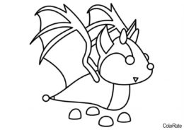 Летучая мышь-дракон (Roblox Adopt Me!) распечатать разукрашку