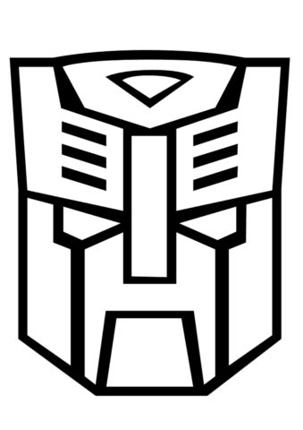 Бесплатная раскраска Логотип автоботов - Трансформеры