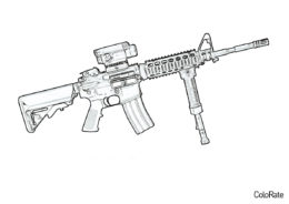 M4 Carbine (Военные) раскраска для печати и загрузки