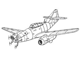 Мессершмитт Me.262 Ласточка - Самолеты раскраска распечатать на А4