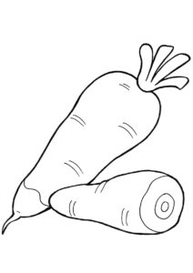 Морковь обыкновенная (Морковь) раскраска для печати и загрузки