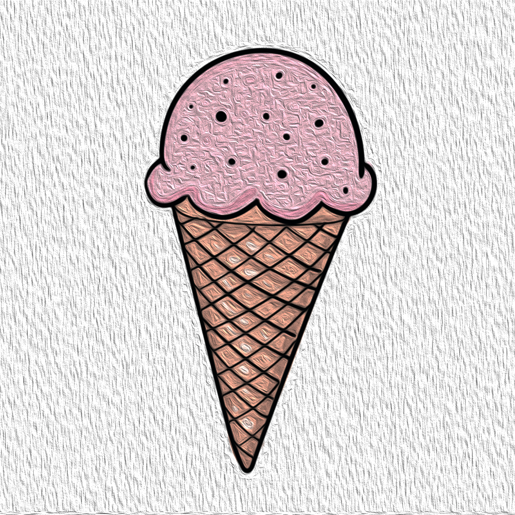 Рисунок мороженого в рожке - пошаговый туториал