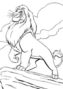 Муфаса - Король лев раскраска распечатать и скачать - Король Лев