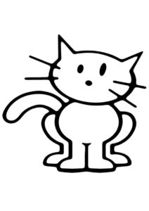 Бесплатная раскраска Мяу - Коты, кошки, котята