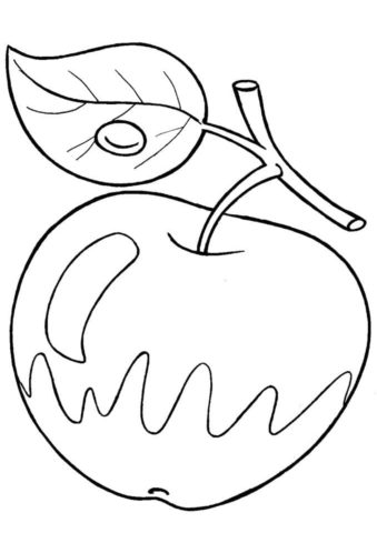 Наливное яблочко разукрашка скачать и распечатать - Яблоко
