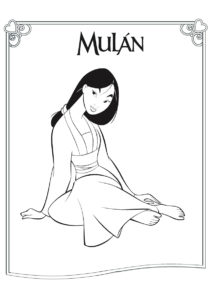 Настоящая принцесса (Мулан) распечатать разукрашку