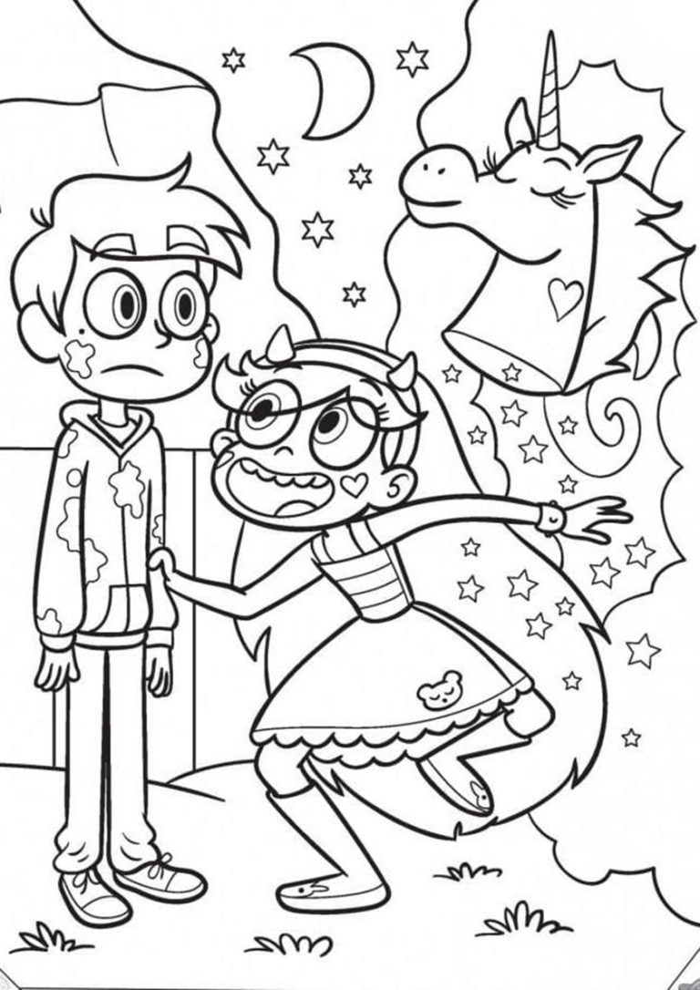 Раскраски Звездочка Баттерфляй (Стар против Сил Зла) распечатать на А4 ...