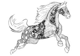 Невероятный мустанг - Лошади и пони бесплатная раскраска