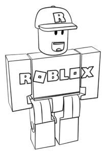 Обычный персонаж Роблокс (Роблокс) распечатать разукрашку