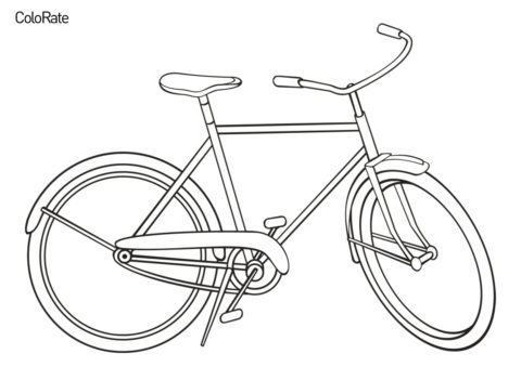 Велосипеды распечатать раскраску - Обычный велосипед