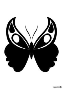 Трафареты бабочек бесплатный трафарет - Павлиний глаз