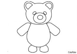 Полярный медведь бесплатная раскраска - Roblox Adopt Me!