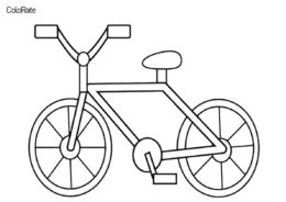 Простой велосипед - Велосипеды раскраска распечатать на А4