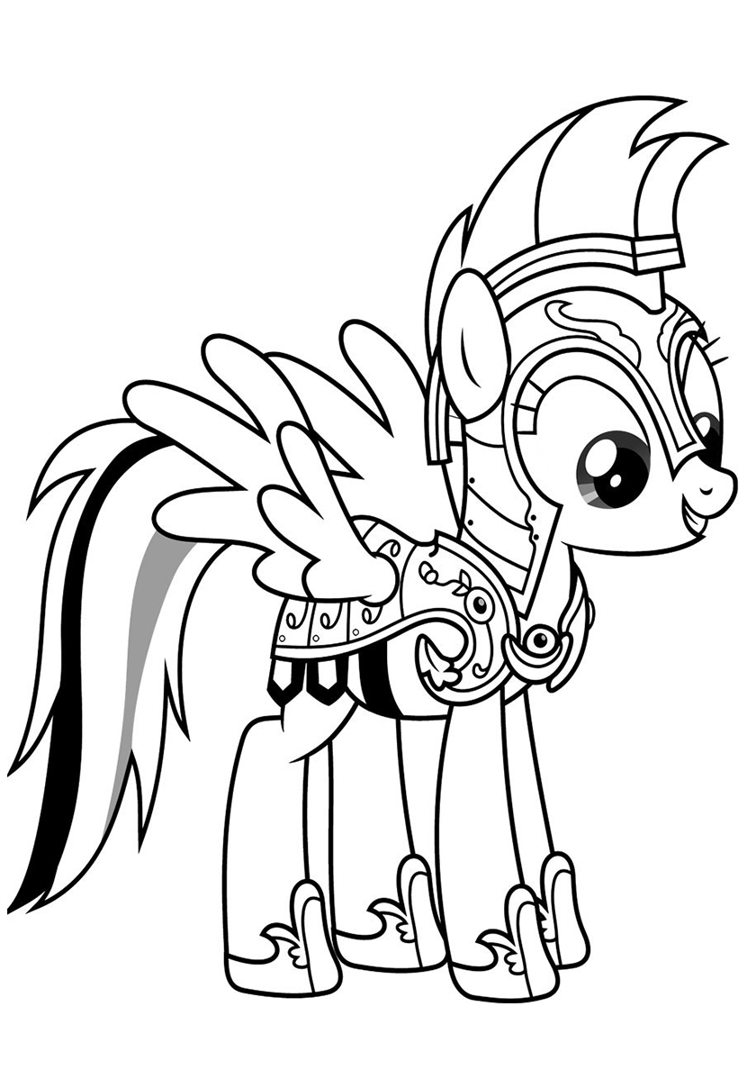 Раскраска Мой маленький пони: Радуга Дэш