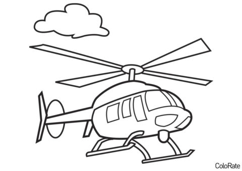 Бесплатная раскраска Раскраска вертолета - Вертолеты