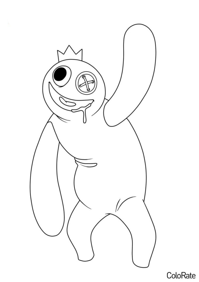 Раскраска Блю попался распечатать - Радужные друзья