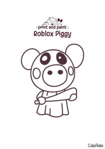 Ребенок Пигги бесплатная раскраска - Roblox Piggy