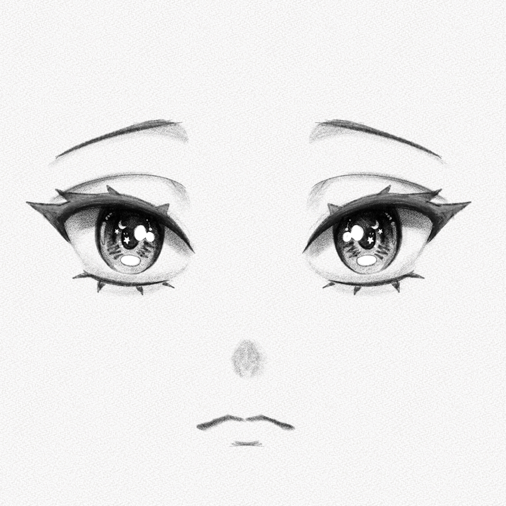Картинки глаза аниме карандашом