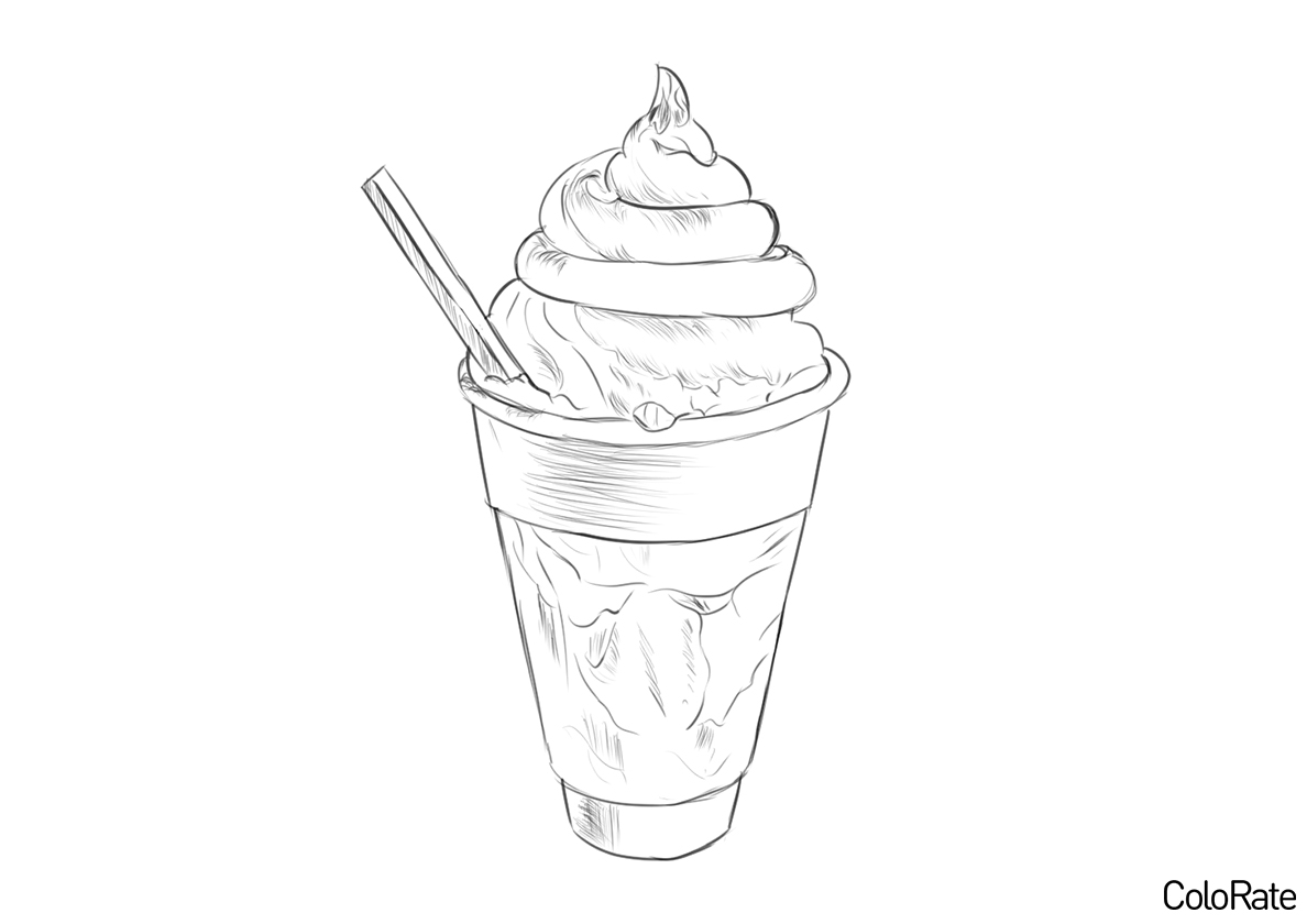 Рисунок мороженого карандашом