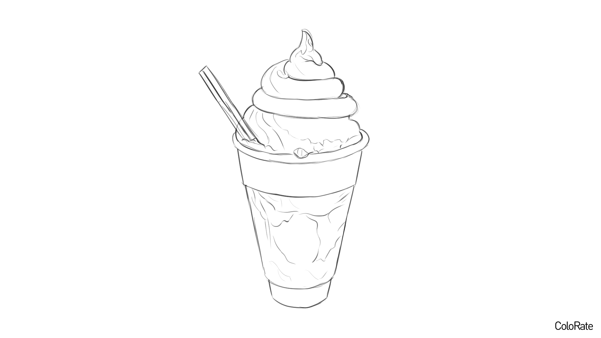 Карандашный рисунок мороженого - шаг 6 - работаем над мелочами, финальные штрихи