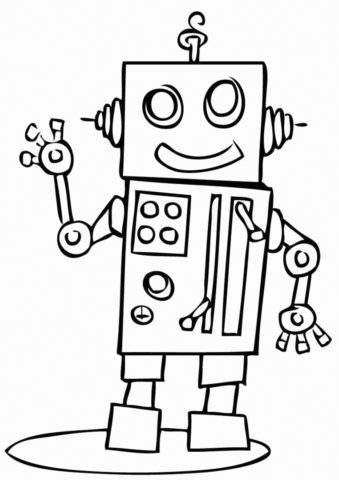 Робот-оператор (Роботы) распечатать бесплатную раскраску
