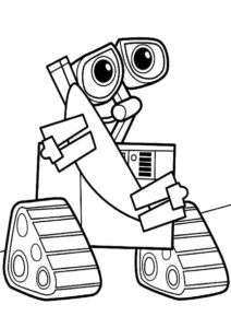 Бесплатная раскраска Робот Валли распечатать и скачать - Роботы