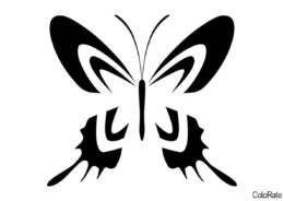 Бесплатный трафарет для вырезания Серицин - Трафареты бабочек