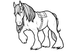 Разукрашка Симпатичный пони распечатать на А4 и скачать - Лошади и пони