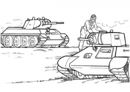 Советские танки МА-20 (Танки) распечатать раскраску