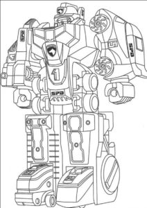 Раскраска SPD-робот распечатать на А4 - Роботы
