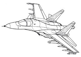 Самолеты распечатать раскраску - Сверхзвуковой истребитель СУ-34