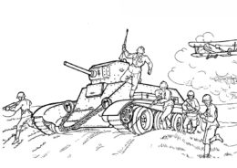 Танки бесплатная раскраска - Танк БТ1 (СССР)