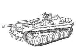Танк Stridsvagn 103b (Швеция) раскраска распечатать бесплатно на А4 - Танки