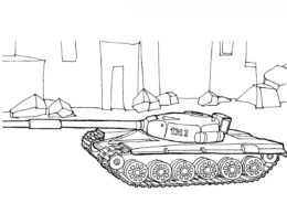 Танки бесплатная раскраска - Танк Т-72