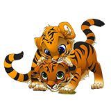 Раскраски тигров и тигрят для детей