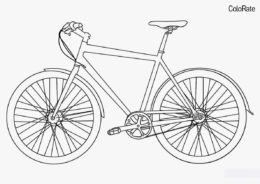 Разукрашка Велосипед со спицами распечатать на А4 - Велосипеды