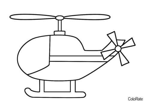 Бесплатная раскраска Вертолетик для детей распечатать и скачать - Вертолеты