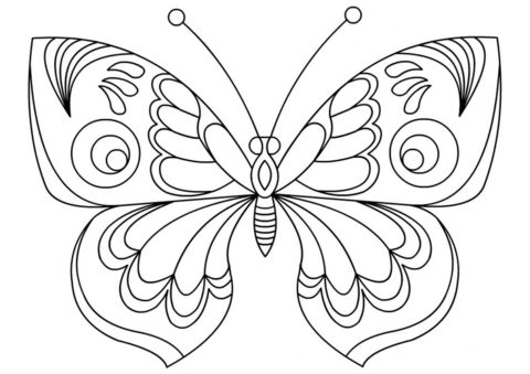 Распечатать раскраску Воздушный мотылек - Бабочки